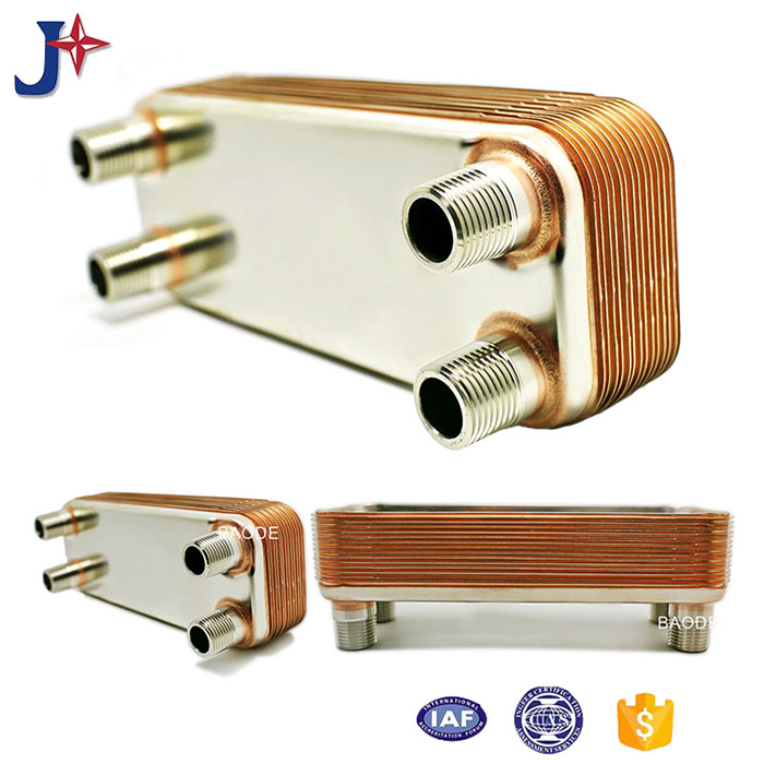 Титановый медный паяный пластинчатый теплообменник мощностью 60 кВт