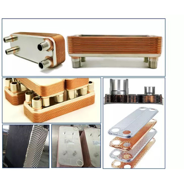 Медный пластинчатый паяный пластинчатый теплообменник из нержавеющей стали 80